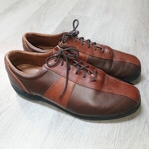 Allen Edmonds Passport 2 Tone Brown Leather  Shoe USA 12 D